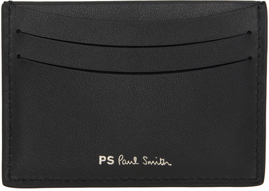 Shop Ps By Paul Smith Black Bonded Card Holder In 79 Blacks