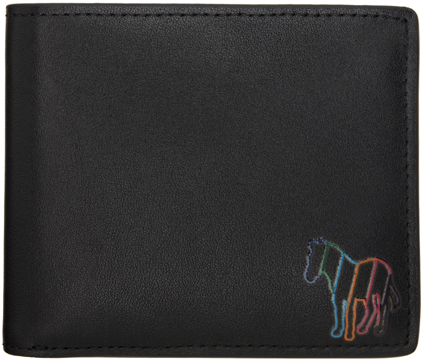 Shop Ps By Paul Smith Black 'broad Stripe Zebra' Billfold Wallet In 79 Blacks