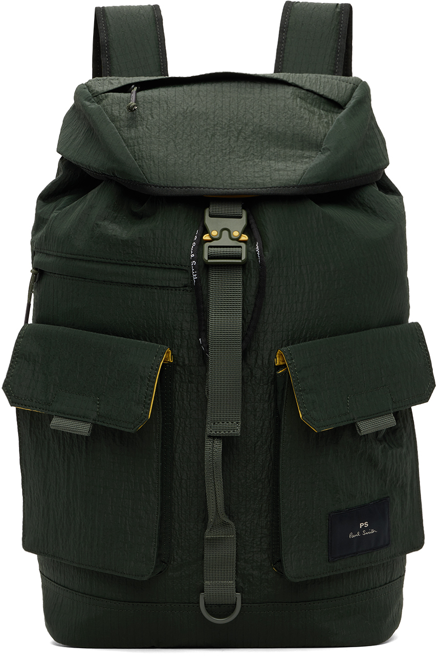 Shop Ps By Paul Smith Green Nylon Ripstop Backpack In 39 Greens