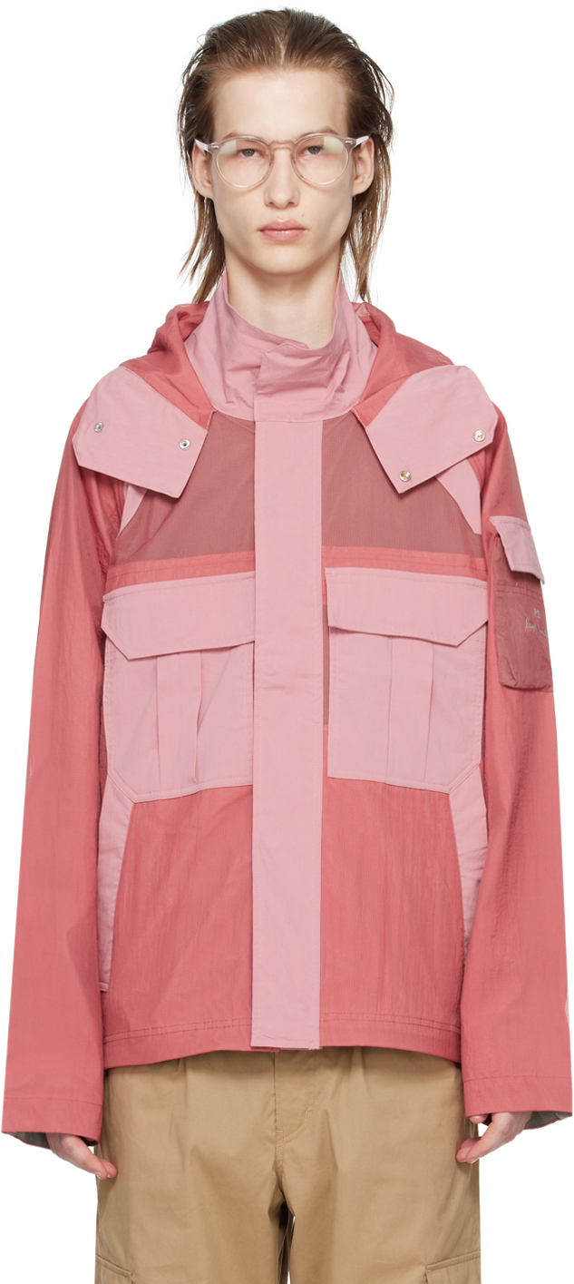 Shop Ps By Paul Smith Pink Hooded Jacket In 23 Pinks