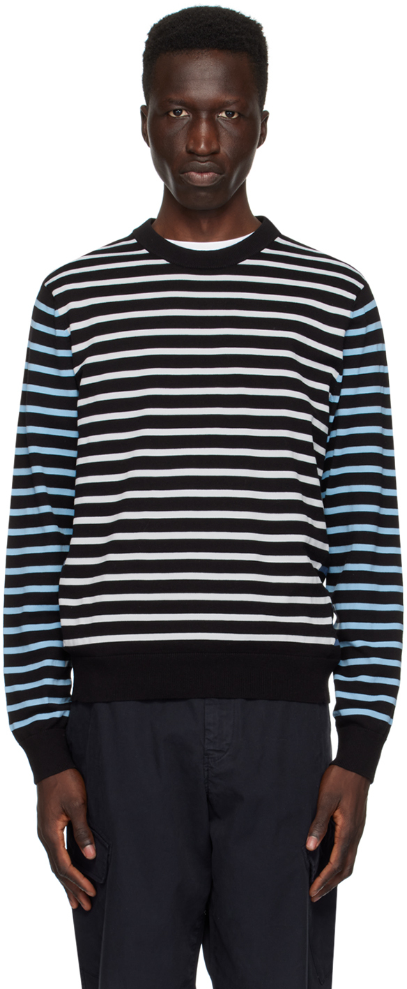Shop Ps By Paul Smith Black Stripe Sweater In 79 Blacks