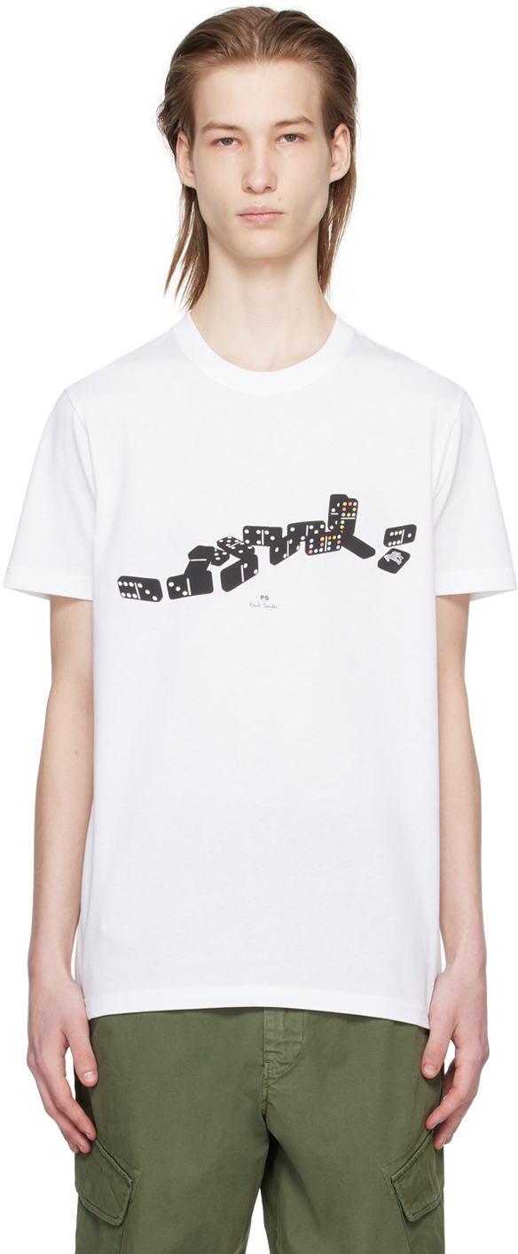 Ps By Paul Smith Domino-print Cotton T-shirt In 01