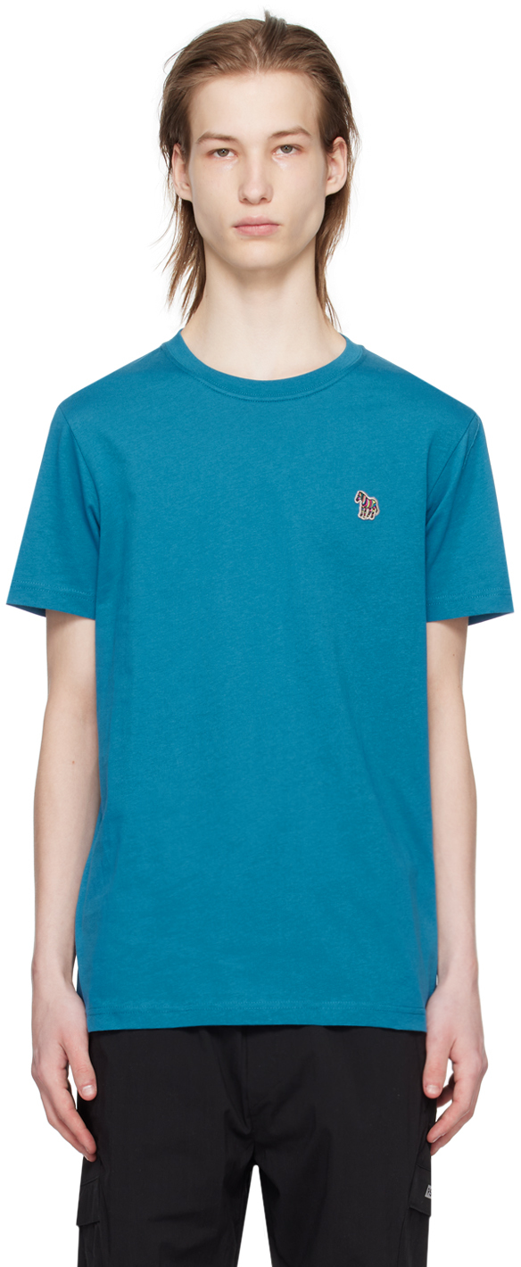 Shop Ps By Paul Smith Blue Zebra T-shirt In 44j Blues