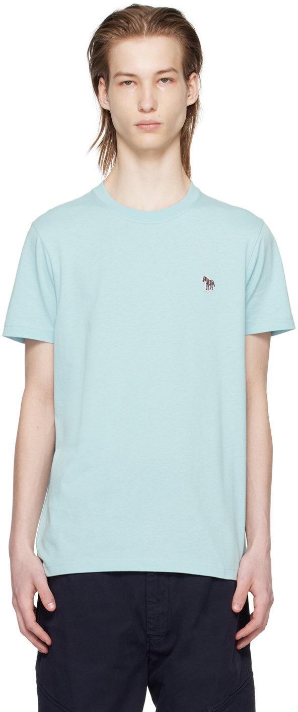 Shop Ps By Paul Smith Blue Zebra T-shirt In 41d Blues