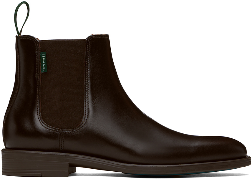 Shop Ps By Paul Smith Brown Cedric Leather Boots In 66 Browns
