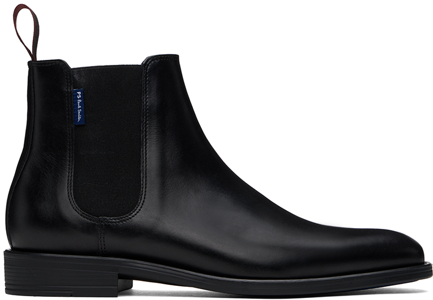 Black Leather Cedric Boots
