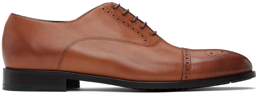 Shop Ps By Paul Smith Tan Maltby Oxfords In 62 Tan