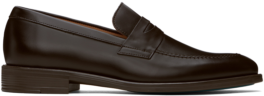 Ps By Paul Smith Pointed-toe Leather Loafers In 69 Browns