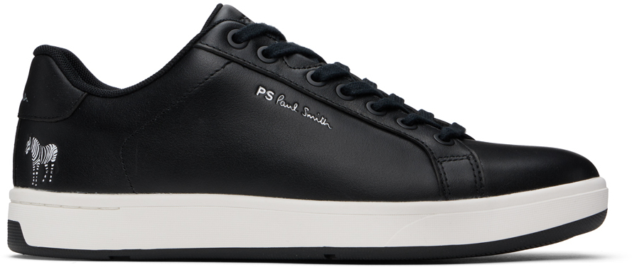 Shop Ps By Paul Smith Black Leather Albany Sneakers In 79 Blacks