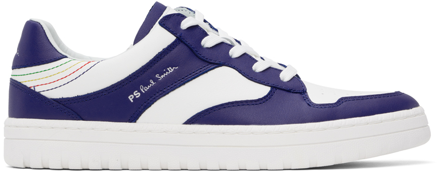 Ps By Paul Smith Liston Panelled Leather Sneakers In White