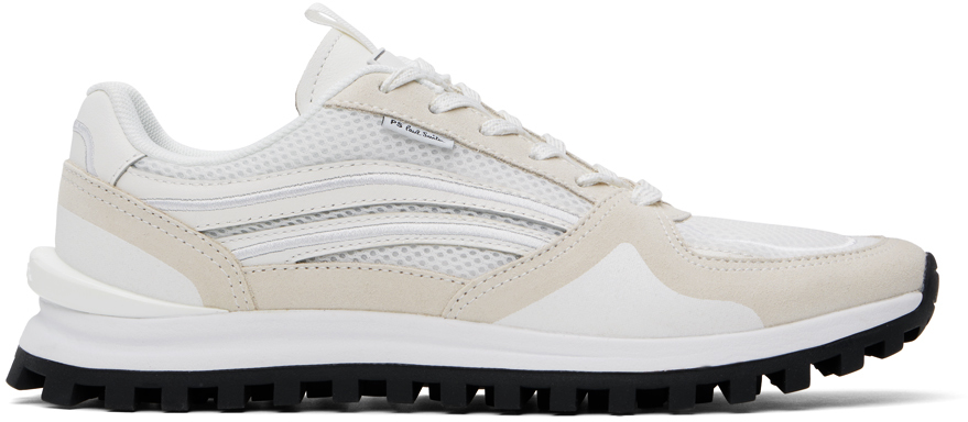 Shop Ps By Paul Smith White Marino Suede Sneakers In 01 Whites