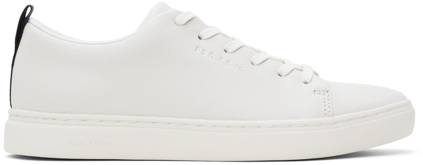 Shop Ps By Paul Smith White Leather Lee Sneakers In 01 Whites
