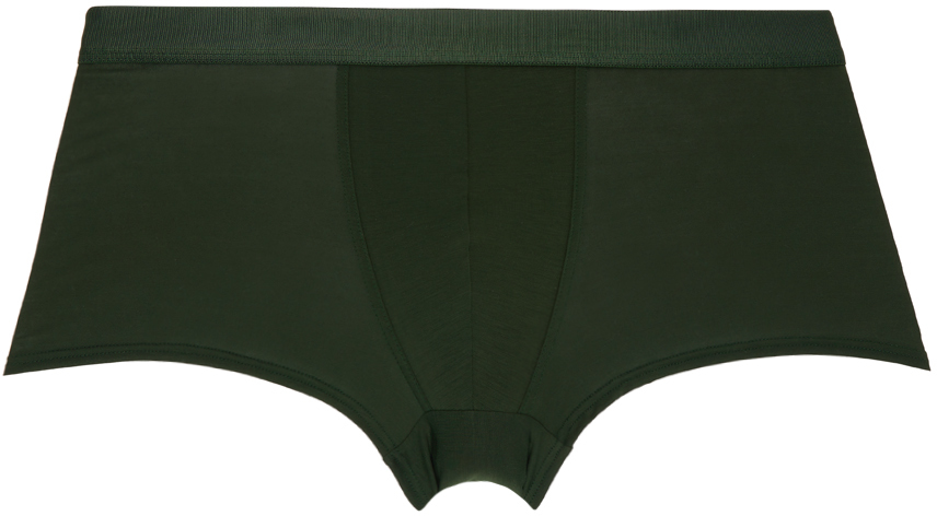 Shop Cdlp Three-pack Green Boxers In Army Green