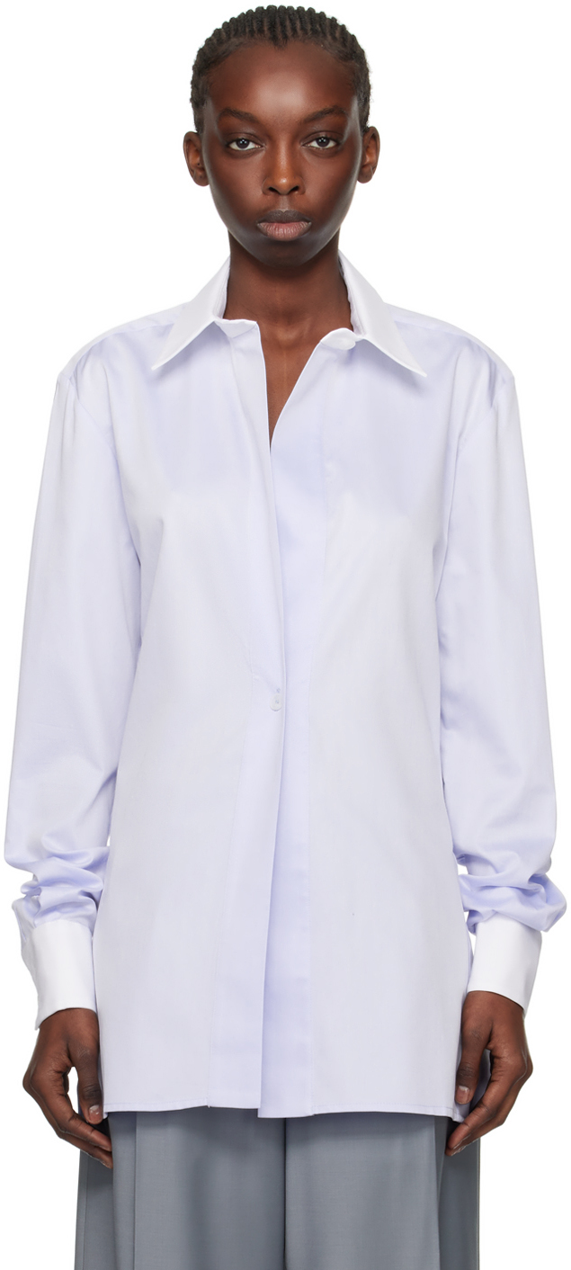 16arlington Blue Teverdi Shirt In Polvere/bianco