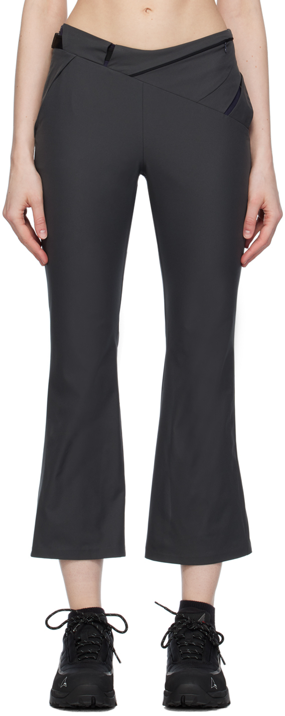 Hyein Seo Black Pocket Trousers In Charcoal