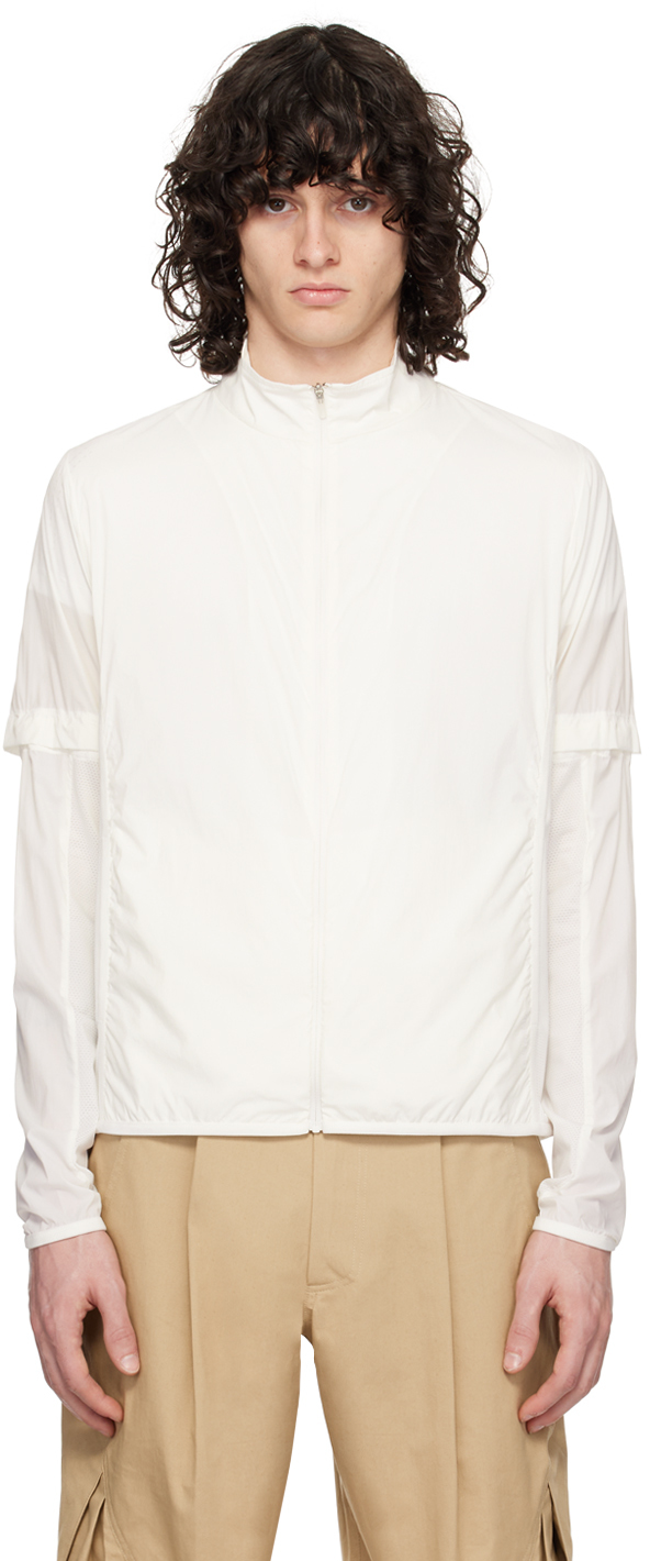 HYEIN SEO: White Convertible Track Jacket | SSENSE