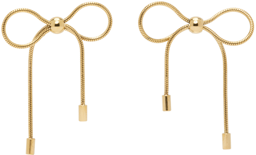 Marland Backus Gold Bow Earrings