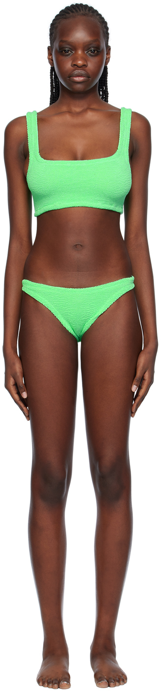 Shop Hunza G Green Xandra Bikini In Lime