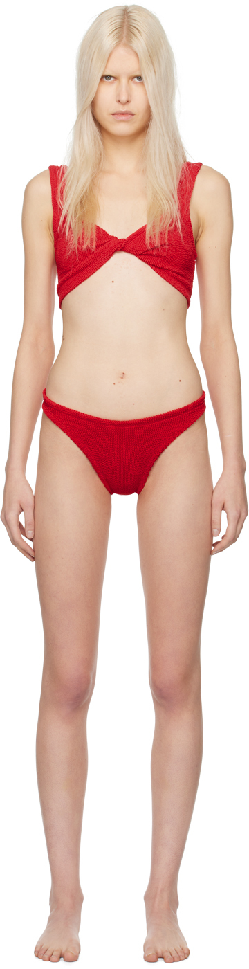 Shop Hunza G Red Juno Bikini