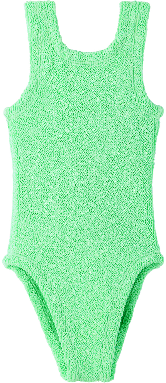 Hunza G Baby Green Classic One-piece Swimsuit In Lime