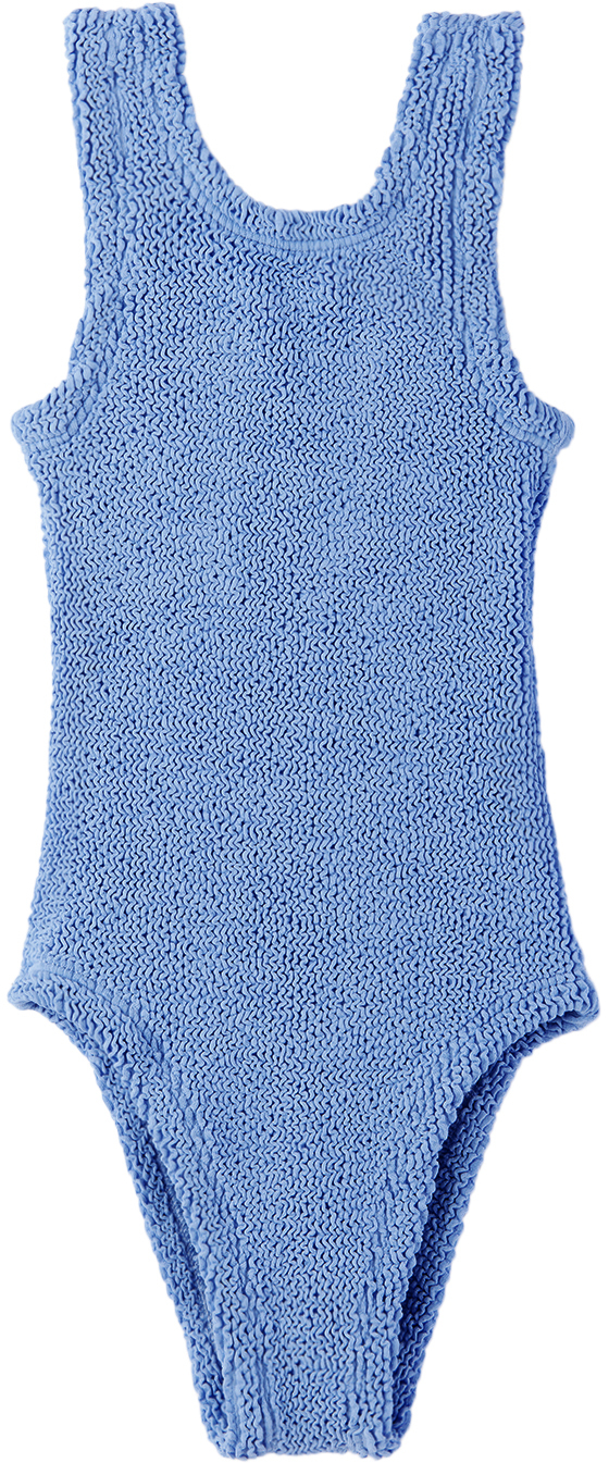 Hunza G Baby Blue Classic One-piece Swimsuit In Cornflower