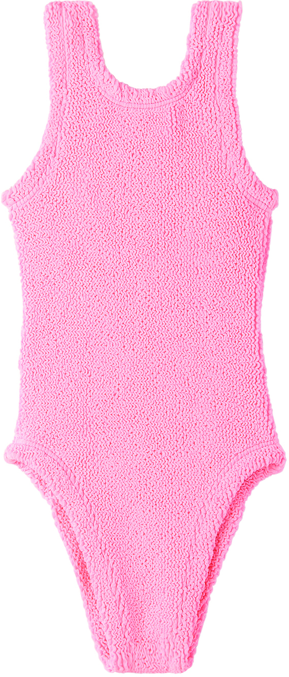 Hunza G Baby Pink Alva One-piece Swimsuit In Bubblegum