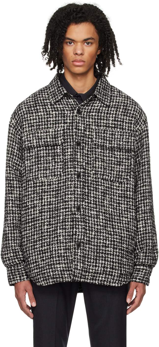 SOPHNET.: Black & White Moulin Shirt Jacket | SSENSE