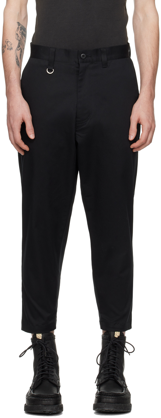 SOPHNET.: Black Wide-Leg Trousers | SSENSE