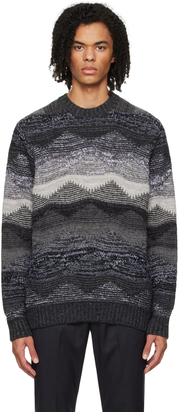 Gray Abstract Sweater