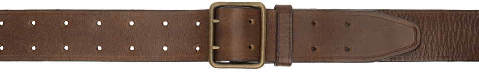 Brown Leather Double-Prong Belt