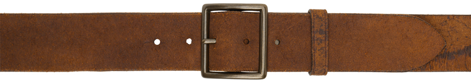 Tan Distressed Leather Belt