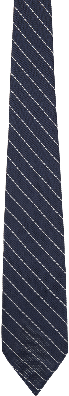 Shop Rrl Navy & White Grenadine Tie