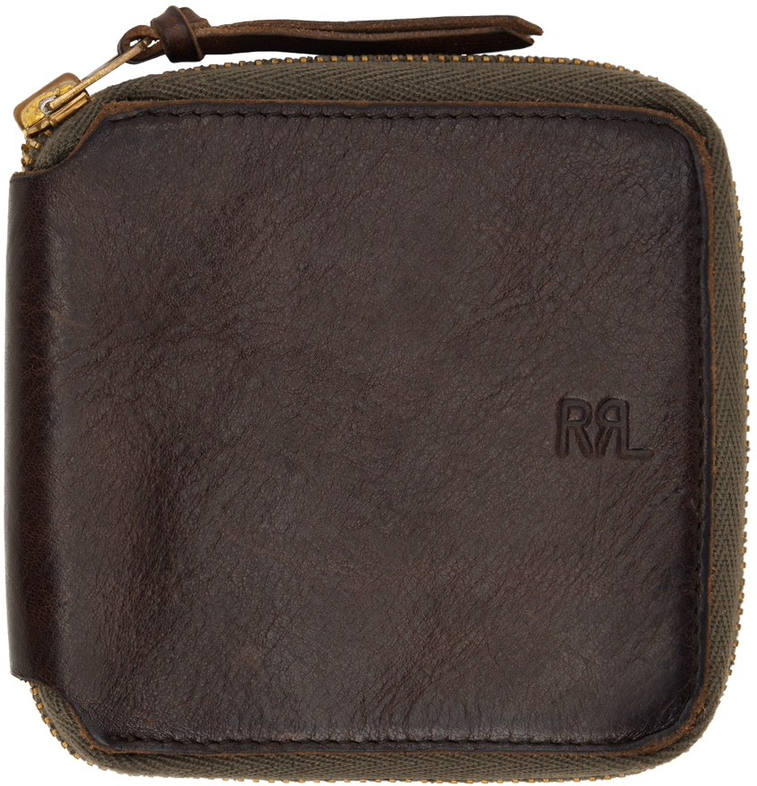 Brown Leather Zip Wallet