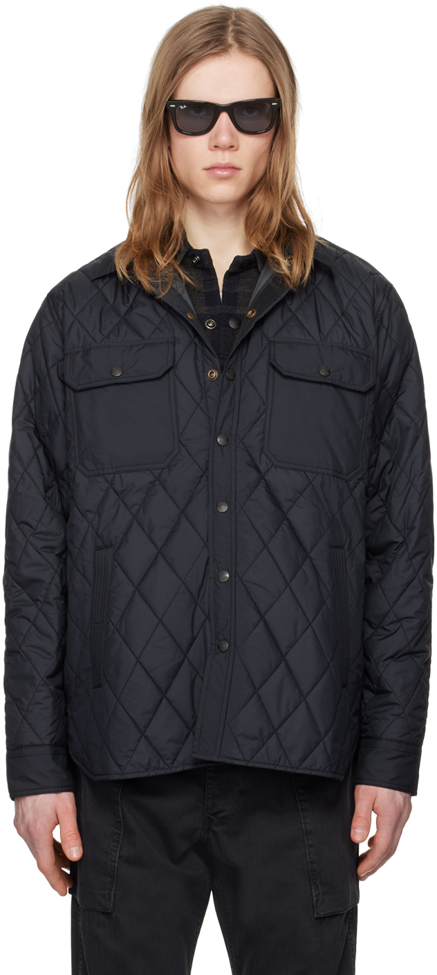 Rrl Black Quilted Jacket In Polo Black