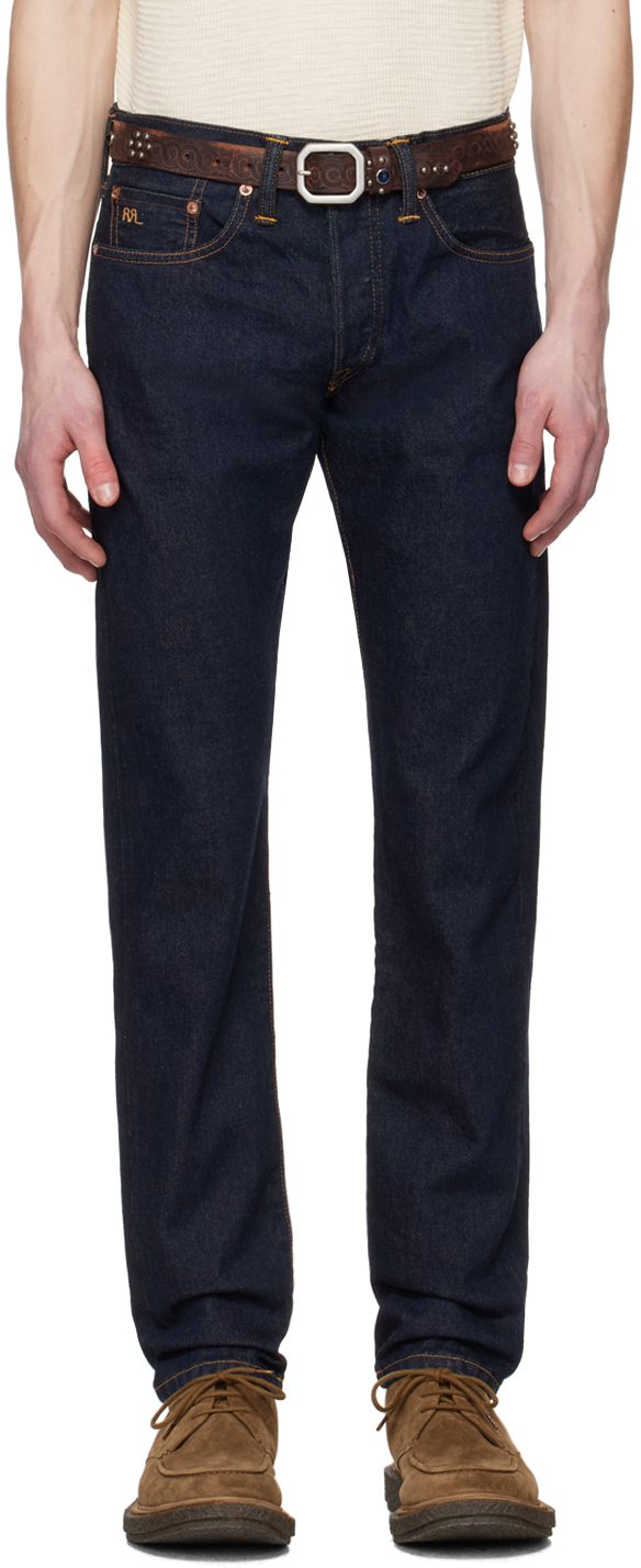 Blue Selvedge Jeans by RRL on Sale