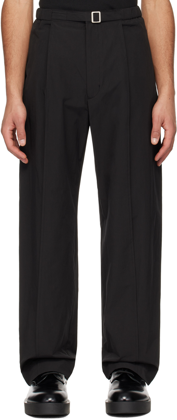 Shop Amomento Black Belted Trousers