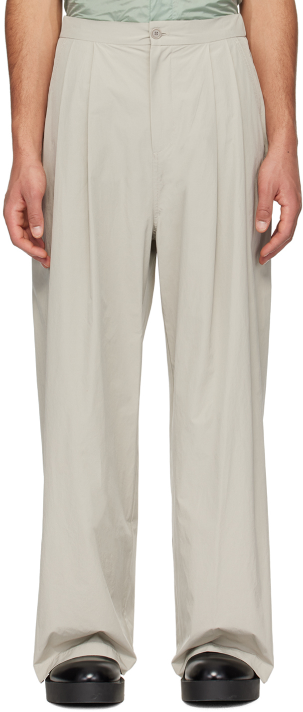 Taupe Two Tuck Trousers