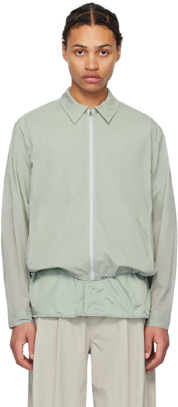 Shop Amomento Green Zip-up Shirt In Mint