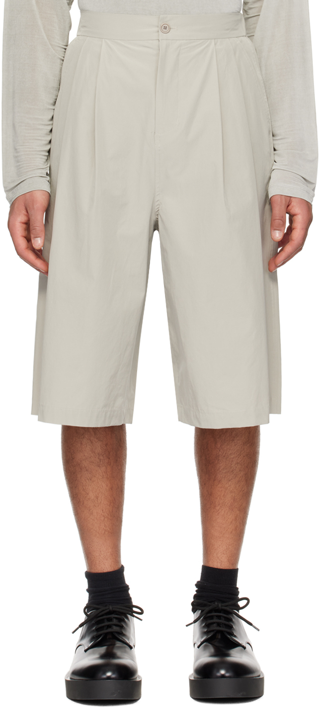 Taupe Two Tuck Shorts