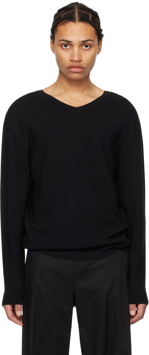 Shop Amomento Black V-neck Sweater