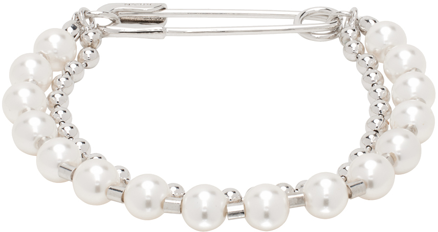 Silver & White #9909 Bracelet