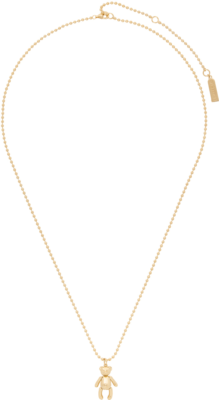 Gold #7714 Teddy Bear Necklace