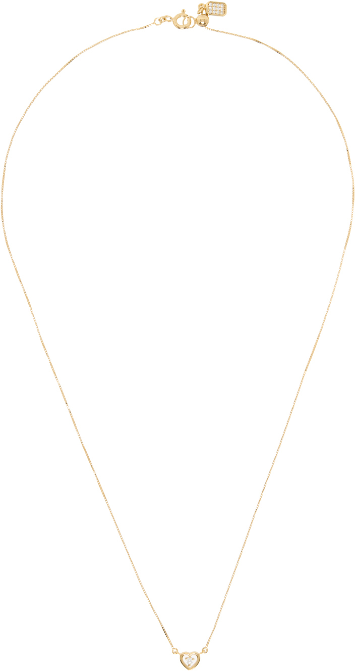 Numbering Gold #3717 Necklace In Gold/white