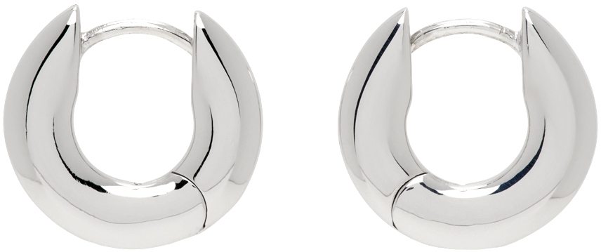 Numbering Silver #7115 Earrings In White