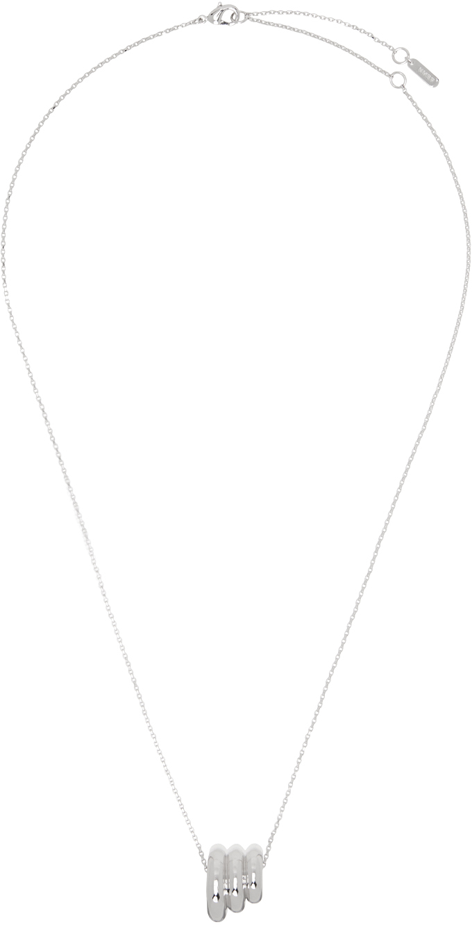 Numbering Silver #5738 Necklace In White