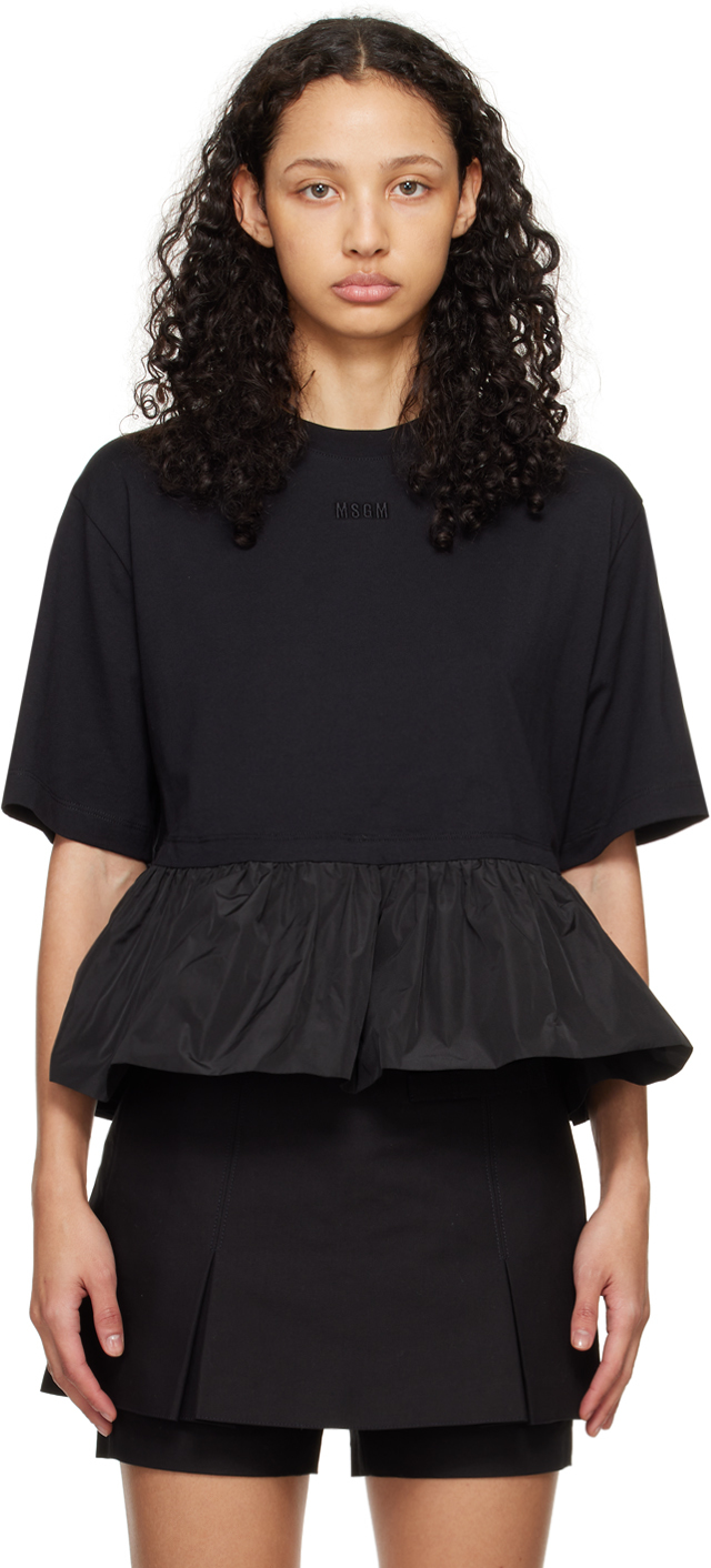 Black Peplum T-Shirt