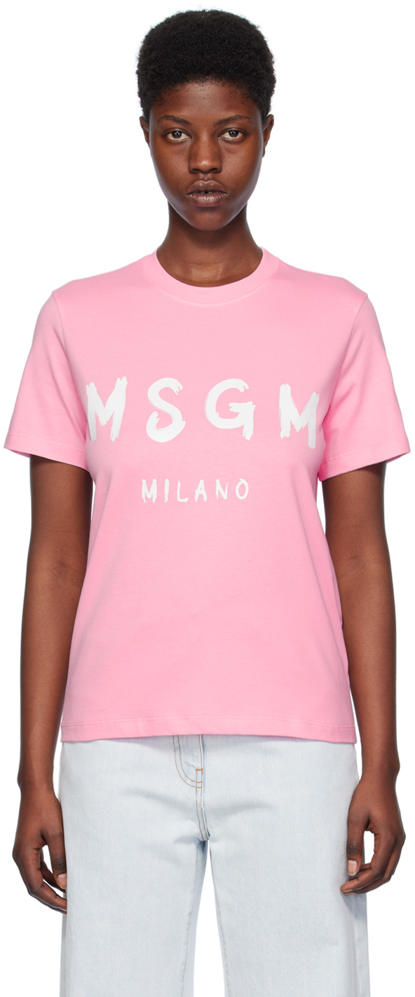 Pink Solid Color T-Shirt