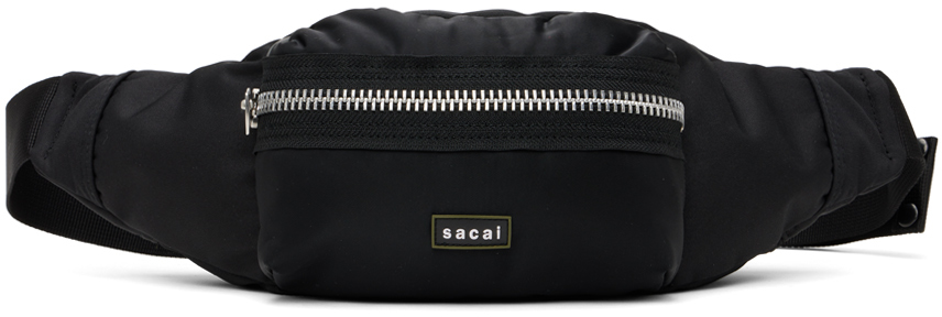 Sacai Black Zip Pocket Belt Bag