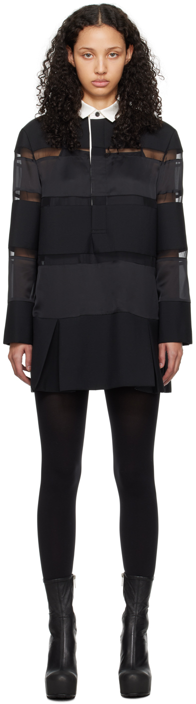 Robe Noire Dentelle SEA New York - Taille 8 - Mini Robe Sans Manches - Occasion Très Bon état