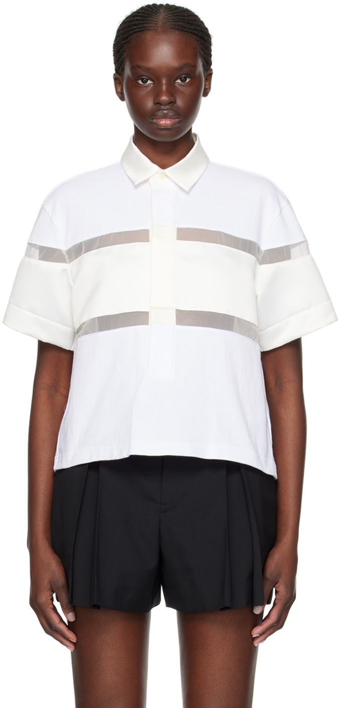 White & Off-White Rugby Polo